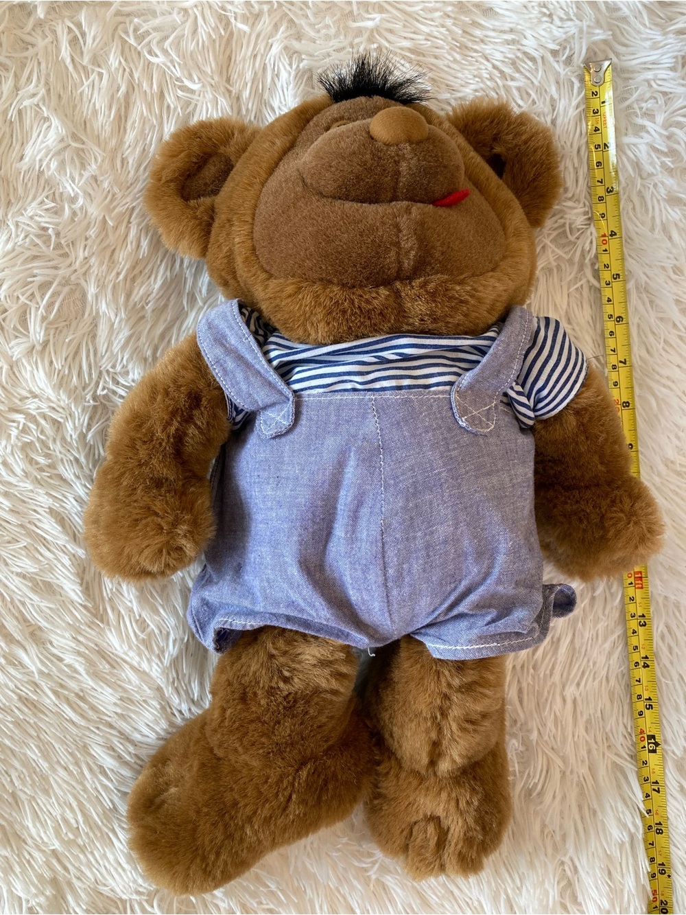1996 Uneeda Doll Company Brown Plush Teddy Bear voice box works